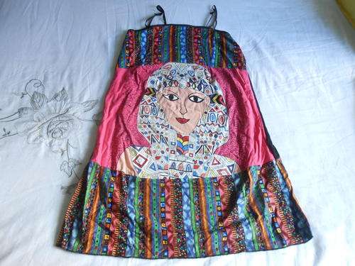 Bold print dress by O'Fly (100% cotton) XXL zip up side